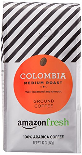 0842379103186 - AMAZONFRESH COLOMBIA GROUND COFFEE, MEDIUM ROAST, 12 OUNCE