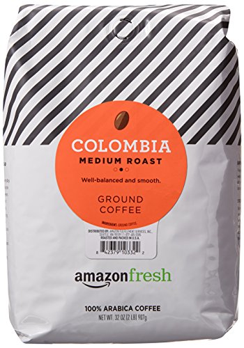 0842379103322 - AMAZONFRESH COLOMBIA GROUND COFFEE, MEDIUM ROAST, 32 OUNCE