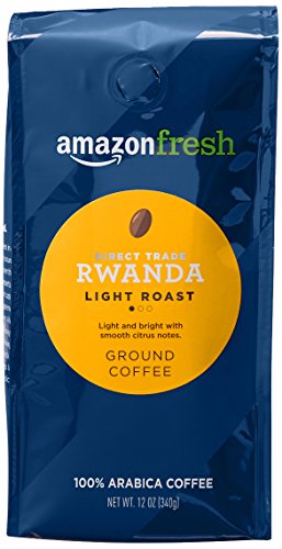 0842379103353 - AMAZONFRESH DIRECT TRADE RWANDA GROUND COFFEE, LIGHT ROAST, 12 OUNCE
