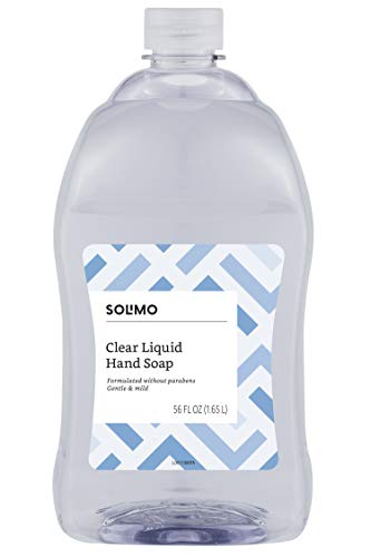 0842379152184 - AMAZON BRAND - SOLIMO GENTLE & MILD CLEAR LIQUID HAND SOAP REFILL, TRICLOSAN-FREE, 56 FLUID OUNCE