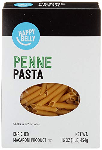 0842379157677 - AMAZON BRAND - HAPPY BELLY PASTA, PENNE, 16 OUNCE