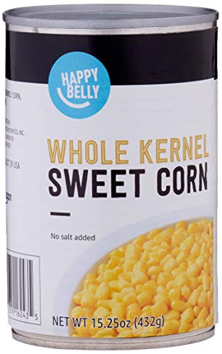 0842379162435 - AMAZON BRAND - HAPPY BELLY WHOLE KERNEL CORN, NO SALT ADDED, 15 OUNCE