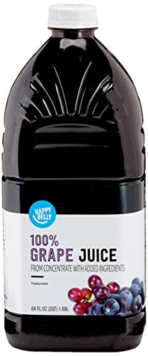 0842379165467 - AMAZON BRAND - HAPPY BELLY GRAPE JUICE FROM CONCENTRATE, 64 OUNCE
