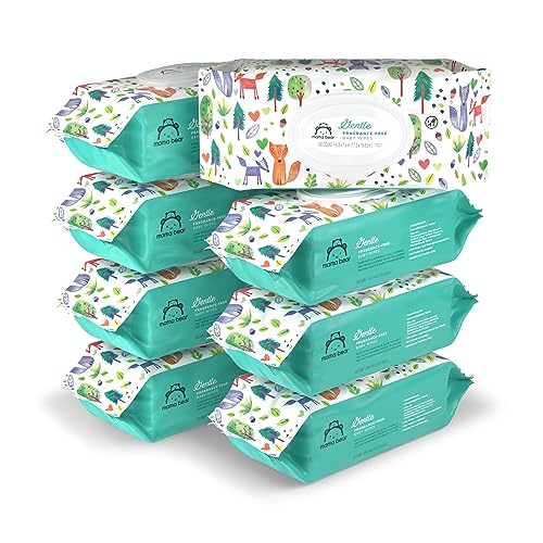 0842379166723 - AMAZON BRAND - MAMA BEAR GENTLE FRAGRANCE-FREE BABY WIPES, 800 COUNT (8 PACKS OF 100 WIPES)