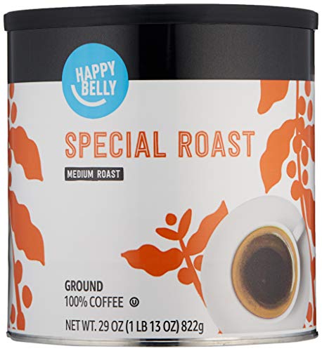 0842379190315 - AMAZON BRAND - HAPPY BELLY SPECIAL ROAST CANISTER COFFEE, MEDIUM ROAST, 29 OUNCE