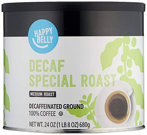 0842379190353 - AMAZON BRAND - HAPPY BELLY DECAF CANISTER COFFEE, MEDIUM ROAST, 24 OUNCE