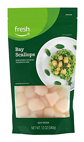 0842379196492 - FRESH BRAND – BAY SCALLOPS, 12 OZ (FROZEN), RESPONSIBLY SOURCED, PHOSPHATE FREE
