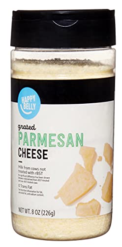 0842379197703 - AMAZON BRAND - HAPPY BELLY GRATED PARMESAN CHEESE SHAKER, 8 OZ