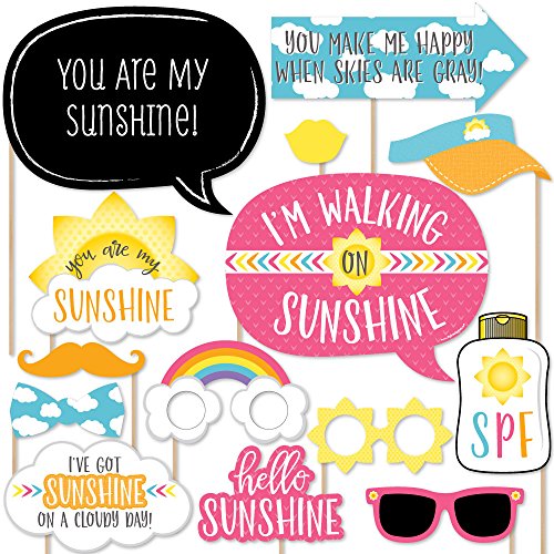 0842576114763 - YOU ARE MY SUNSHINE - BABY SHOWER OR BIRTHDAY PARTY PHOTO BOOTH PROPS KIT - 20 COUNT
