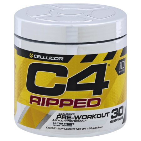 0842595107975 - CELLUCOR C4 RIPPED PRE WORKOUT POWDER ENERGY WITH GREEN COFFEEULTRA FROST, 30 SERVINGS