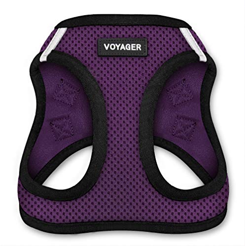 0842637122041 - VOYAGER STEP-IN AIR DOG HARNESS - ALL WEATHER MESH STEP IN VEST HARNESS FOR SMALL AND MEDIUM DOGS BY BEST PET SUPPLIES - PURPLE BASE, X-SMALL
