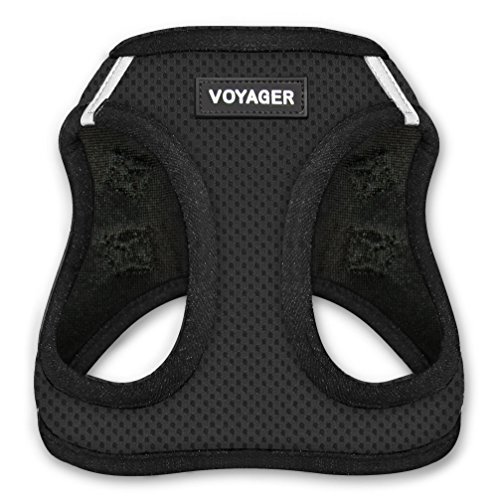 0842637123352 - VOYAGER STEP-IN AIR DOG HARNESS - ALL WEATHER MESH STEP IN VEST HARNESS FORMEDIUM DOGS BY BEST PET SUPPLIES - BLACK, MEDIUM