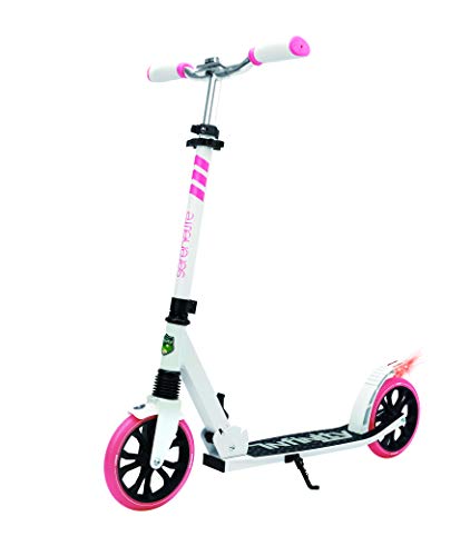 0842893133058 - FOLDING KICK SCOOTER FOR ADULTS AND KIDS - BOYS AND GIRLS FREESTYLE SCOOTER WITH BIG WHEELS, 1-KICK OPEN MECHANISM, ANTI-SLIP RUBBER DECK AND LED LIGHT - FOLDING GRIPS HANDLEBAR ADJUSTS TO 3 HEIGHTS