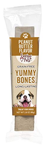 0842982050679 - LOVING PETS PEANUT BUTTER YUMMY BONE SINGLES FOR DOGS, PACK OF 15 INDIVIDUALLY WRAPPED TREATS