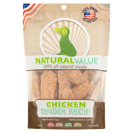 0842982080508 - LOVING PETS NATURAL VALUE ALL NATURAL SOFT CHEW CHICKEN TENDERS DOG TREAT, 16-OUNCE