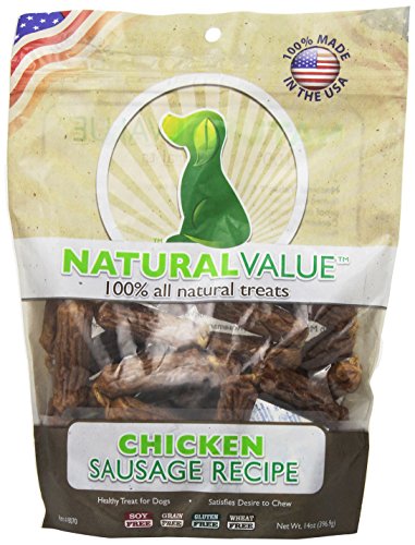 0842982080706 - LOVING PETS NATURAL VALUE ALL NATURAL SOFT CHEW CHICKEN SAUSAGES FOR DOGS, 14-OU