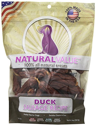 0842982080713 - LOVING PETS NATURAL VALUE ALL NATURAL SOFT CHEW DUCK SAUSAGES FOR DOGS, 14-OUNCE