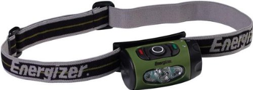 0843009045944 - ENERGIZER TRIPLE BEAM LED HEADLIGHT, GREEN WITH BLACK STRAP (3AAA MAX BATTERIES INCLUDED)
