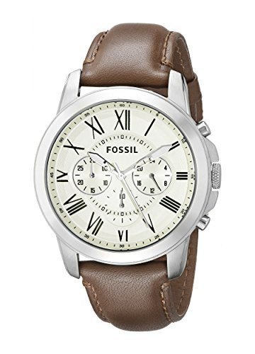 8431242395982 - FOSSIL FS4735 GRANT BROWN LEATHER WATCH