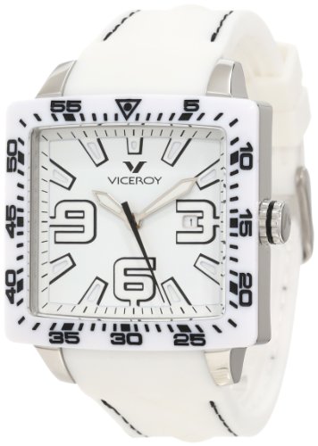 8431283116478 - VICEROY WOMEN'S 432099-05 WHITE SQUARE RUBBER WATCH