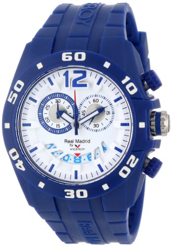 8431283128327 - VICEROY WOMEN'S 432853-35 REAL MADRID SPORTS PLASTIC BLUE RUBBER DATE WATCH