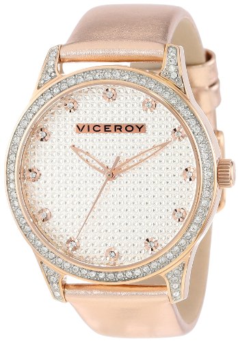 8431283414895 - VICEROY WOMEN'S 40700-97 ROSE GOLD ION-PLATED STAINLESS STEEL AND METALLIC PATENT LEATHER WATCH