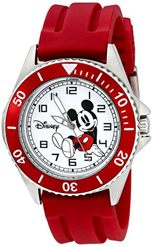 0843231087132 - DISNEY MEN'S W002392 MICKEY MOUSE WATCH WITH RED BAND