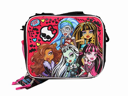 0843340097923 - BLACK AND PINK CLASSMATES MONSTER HIGH LUNCH BAG