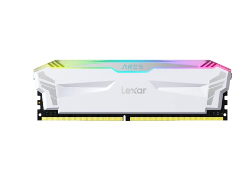 0843367127160 - LEXAR ARES 16GB KIT (8GBX2) RGB LIGHTNING, DDR4 4000 MHZ DRAM DESKTOP MEMORY FOR GAMING, WHITE (LD4EU008G-R4000GDWA)