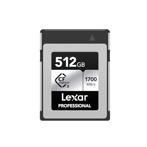 0843367133260 - LEXAR 512GB PROFESSIONAL SILVER SE CFEXPRESS TYPE B MEMORY CARD, FOR PHOTOGRAPHERS, VIDEOGRAPHERS, UP TO 1700/1250 MB/S, 8K VIDEO (LCXEXSE512G-RNENU)
