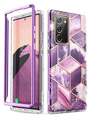 0843439132351 - I-BLASON COSMO SERIES CASE DESIGNED FOR GALAXY NOTE 20 5G 6.7 INCH (2020 RELEASE), PROTECTIVE BUMPER MARBLE DESIGN WITHOUT BUILT-IN SCREEN PROTECTOR (AMETH)