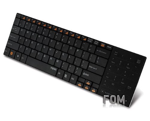 0843456181288 - RAPOO BLADE SERIES ULTRA-SLIM 2.4GHZ WIRELESS KEYBOARD WITH TOUCHPAD (E9080 BLACK)