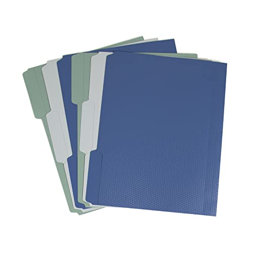 0843463146096 - U BRANDS PERFORMANCE POLY FILE FOLDERS SET, OFFICE SUPPLIES, BLUE, GRAY, GREEN, ASSORTED STYLES 6 COUNT