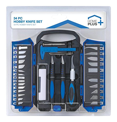 0843518048870 - HOMEPLUS+ HOBBY KNIFE SET 34 PIECES