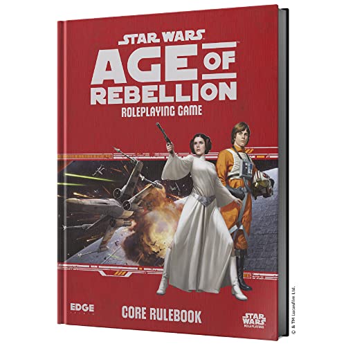 8435407637245 - EDGE STUDIO STAR WARS AGE OF REBELLION CORE RULEBOOK | ROLEPLAYING GAME | STRATEGY GAME | ADVENTURE GAME FOR ADULTS AND KIDS | AGES 14+ | 2-8 PLAYERS | AVERAGE PLAYTIME 1 HOUR | MADE