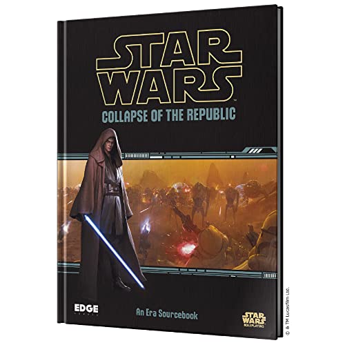 8435407637405 - EDGE STUDIO STAR WARS AGE OF REBELLION COLLAPSE OF THE REPUBLIC SOURCEBOOK ROLEPLAYING GAME STRATEGY GAME FOR ADULTS AND KIDS AGES 10+ 2-8 PLAYERS AVERAGE PLAYTIME 1 HOUR MADE