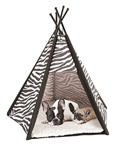 0084358049164 - ETNA PORTABLE LIGHTWEIGHT TEEPEE PET TENT - WARM AND COZY WITH SOFT BED PADDING FOR DOGS, CATS, PUPPIES, AND RABBITS. INDOOR/OUTDOOR, OFFICE, HOME.