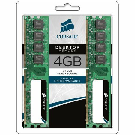 0843591004541 - CORSAIR 4GB (2X2GB) DDR2 800 MHZ (PC2 6400) DESKTOP MEMORY (VS4GBKIT800D2)
