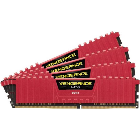 0843591055413 - MEMÓRIA 16GB (4X4GB) DDR4 2800MHZ VENGEANCE LPX RED CMK16GX4M4A2800C16R CORSAIR