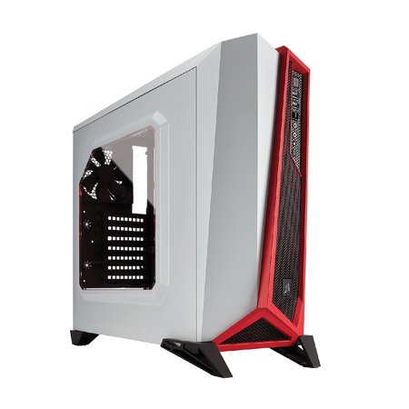 0843591068567 - CORSAIR CARBIDE SERIES SPEC-ALPHA MID-TOWER GAMING CASE, WHITE/RED