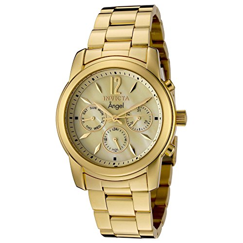 0843836004664 - INVICTA WOMEN'S 0466 ANGEL COLLECTION 18K GOLD-PLATED STAINLESS STEEL WATCH