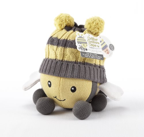0843905038163 - BABY ASPEN CRITTER COUTURE KNIT BEE PLUSH TOY AND KNIT CAP FOR BABY (DISCONTINUED BY MANUFACTURER)