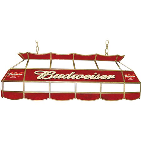 0844296019878 - TRADEMARK GLOBAL BUDWEISER 40 INCH STAINED GLASS POOL TABLE LIGHT