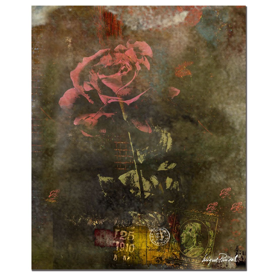 0844296075331 - 26X32 INCHES CLASSIC ROSE I BY MIGUEL PAREDES