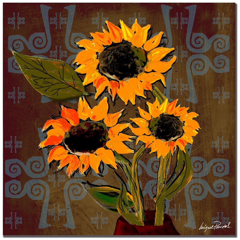 0844296093953 - TRADEMARK FINE ART SUNFLOWERS I BY MIGUEL PAREDES CANVAS ART
