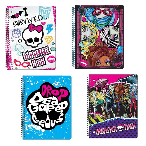 0844331041475 - MONSTER HIGH 1 SUBJECT WIDE RULED NOTEBOOK - (COLORS/STYLES VARY)