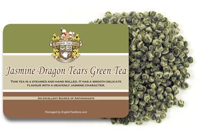 0844560007198 - ENGLISH TEA STORE LOOSE LEAF, JASMINE DRAGON TEARS GREEN TEA POUCHES, 4 OUNCE