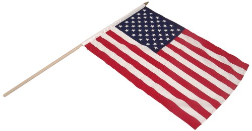0844560013946 - US FLAG STORE US STICK FLAG 12 BY 18-INCH MOUNTED ON 24-INCH WOOD STICK