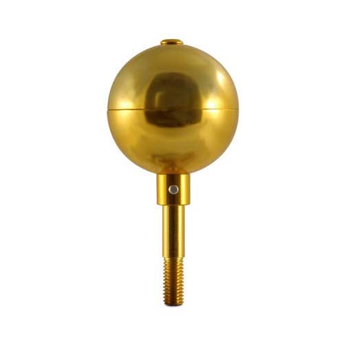 0844560014165 - US FLAG STORE GOLD ANODIZED ALUMINUM FLAGPOLE BALL ORNAMENT, 3-INCH