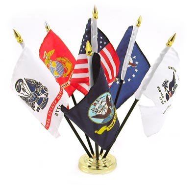 0844560029091 - US FLAG STORE ARMED FORCES DESK SET